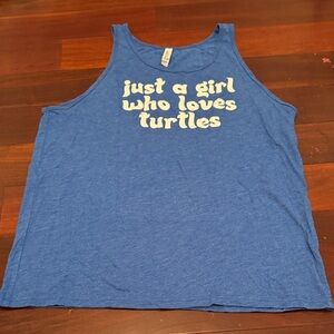 Constantly Varied Gear Blue Muscle Tee - Just a Girl Who Loves Turtles Large